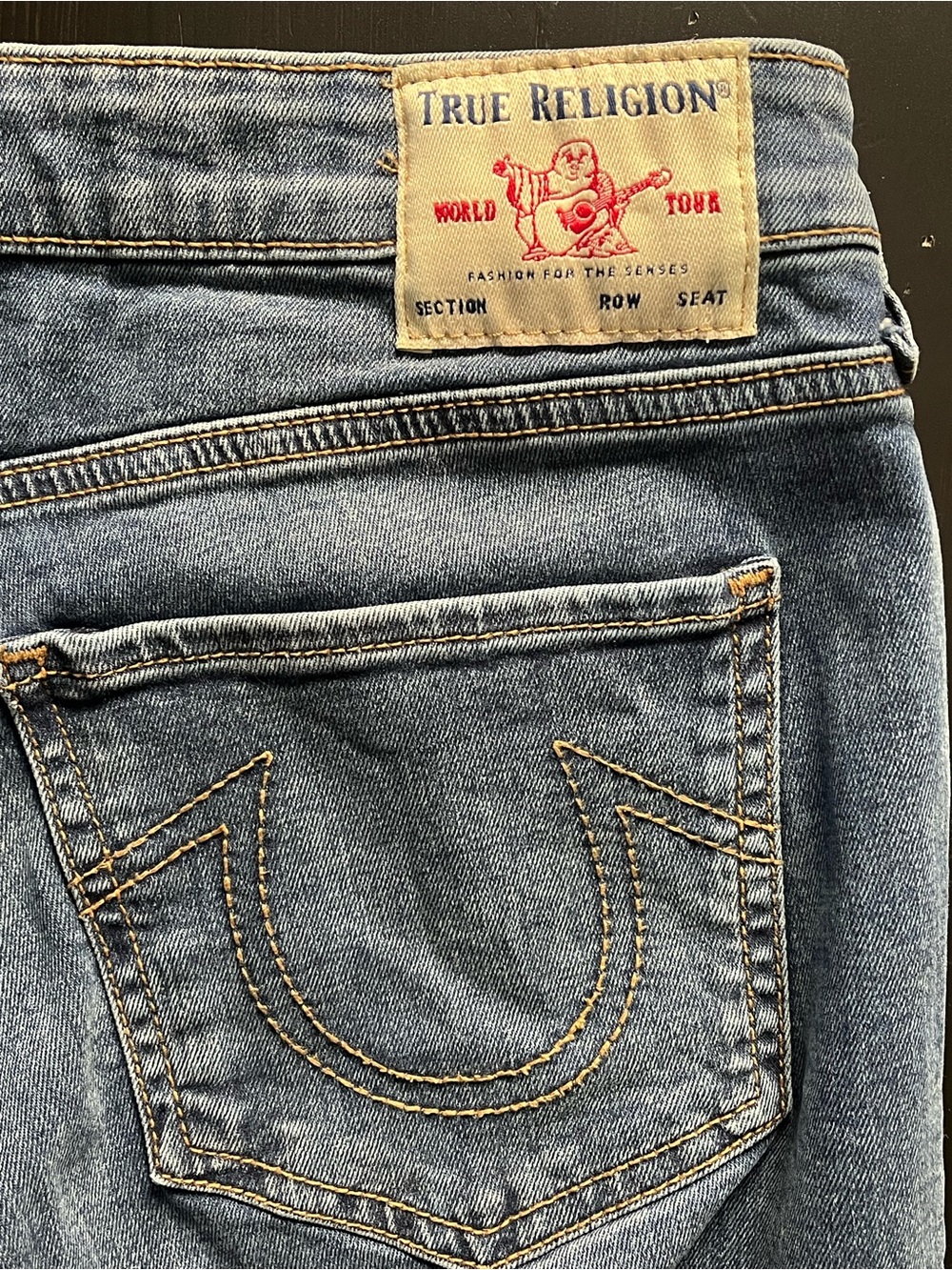 True Religion Becca Mid-Rise Blue Women's 28” Waist 28” Inseam Bootcut Jeans EUC - Picture 3 of 12
